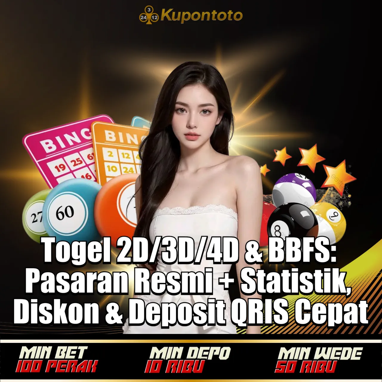 KUPONTOTO 🎡 Togel 2D/3D/4D & BBFS: Pasaran Resmi + Statistik, Diskon & Deposit QRIS Cepat